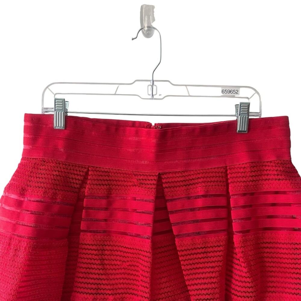 Torrid Pleated Striped Mesh Elastic A Line Skirt … - image 2